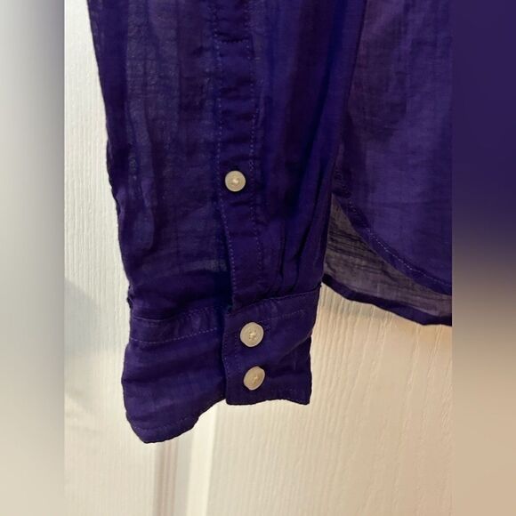 JC Penney Long Sleeve Button Down shirt violet purple Size Small NWT - Picture 10 of 10